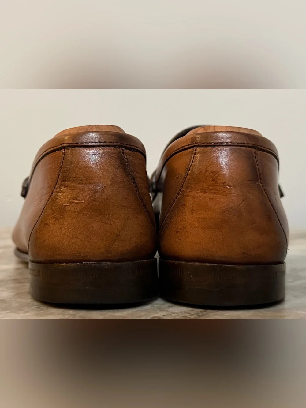 GUCCI 1953 Horsebit Tan Ombre Leather Loafer 7 / 7.5 US Jordaan Brown $1100